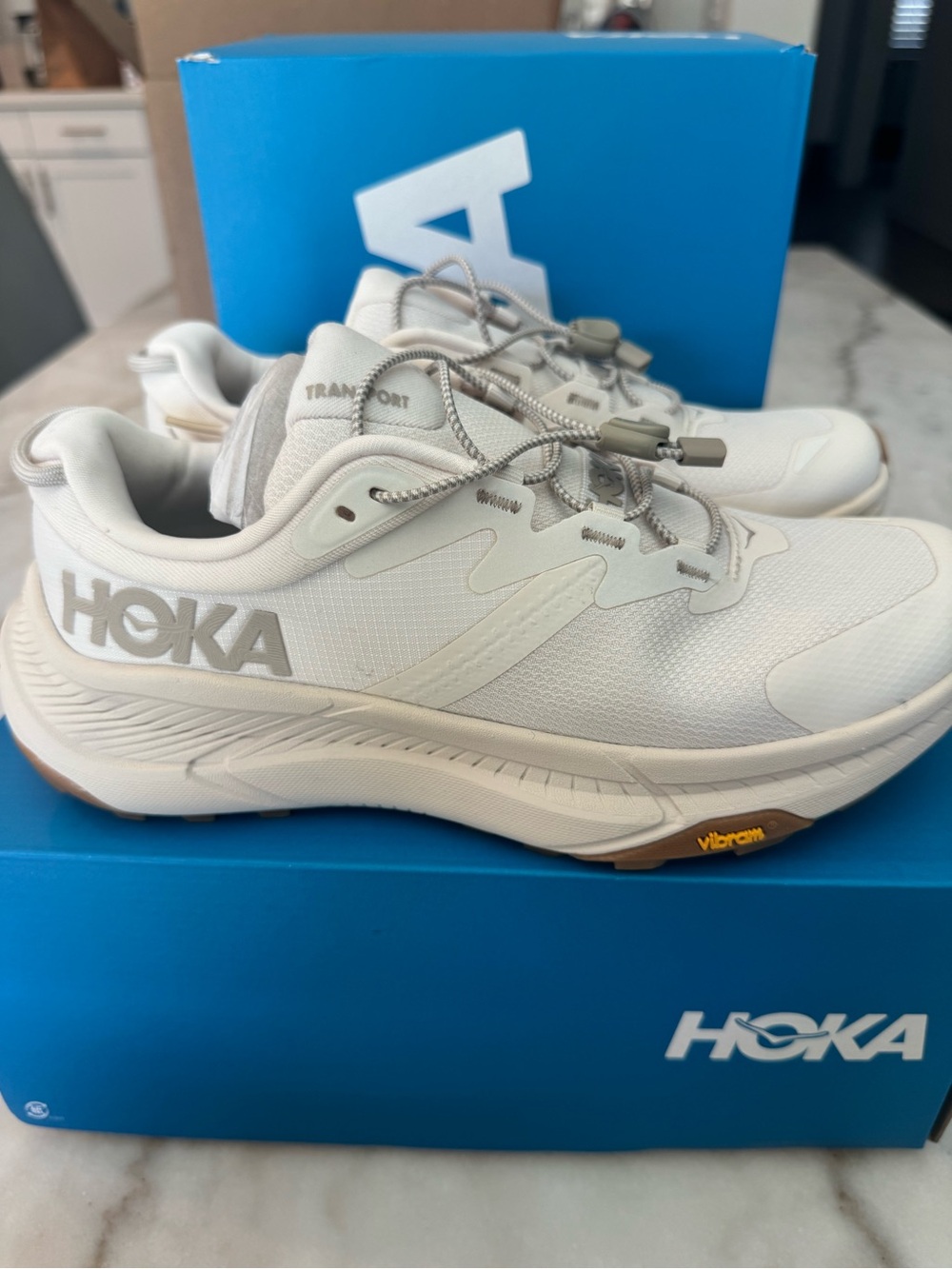 HOKA WOMEN TRANSPORT EGGNOG Size 7.5B - Picture 6 of 8